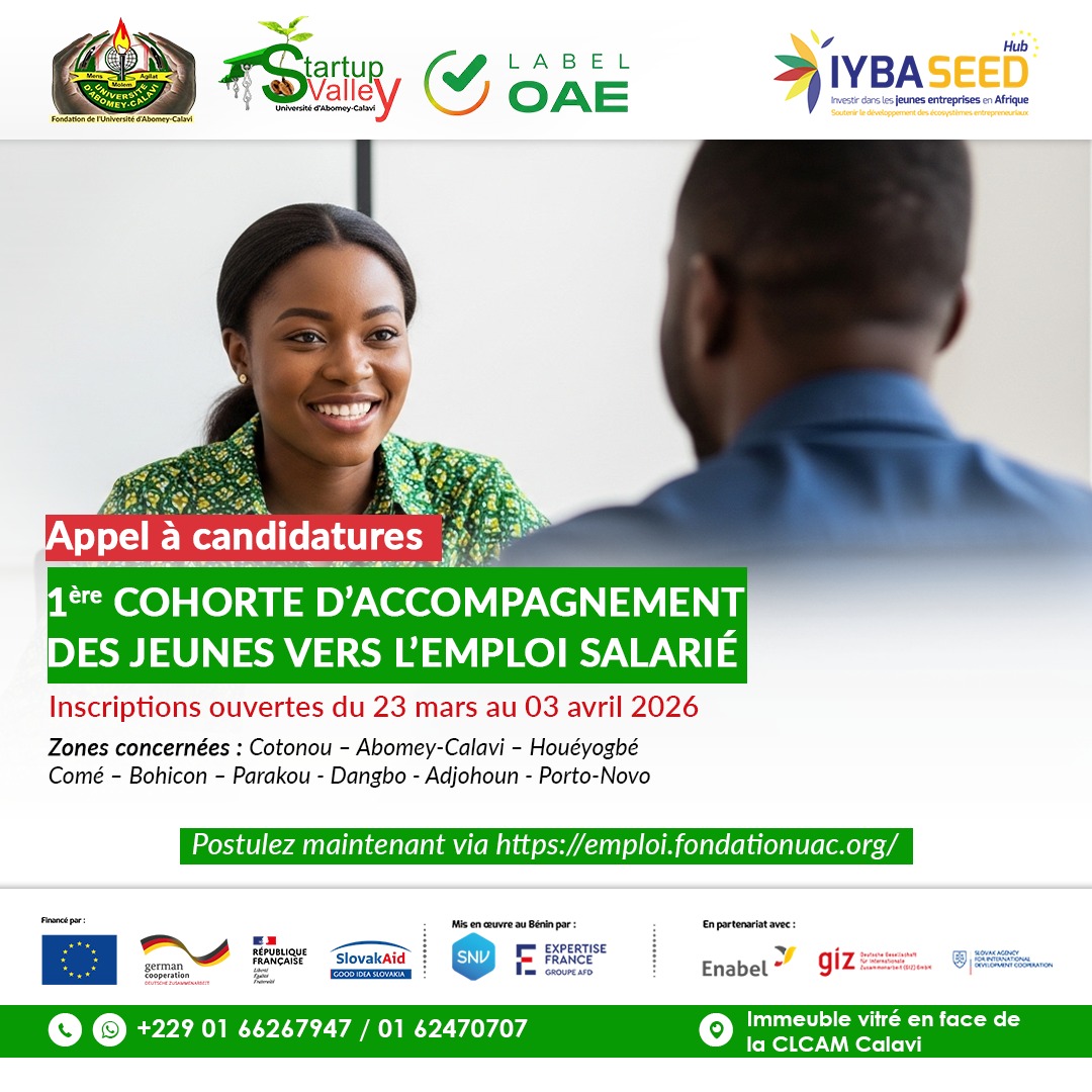 Fondation UAC : 1ère Cohorte d&rsquo;Accompagnement des Jeunes vers l&rsquo;Emploi Salarié
